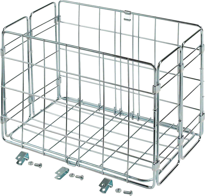 Load image into Gallery viewer, Wald 582 Folding Pannier Basket for Rear Rack: Silver