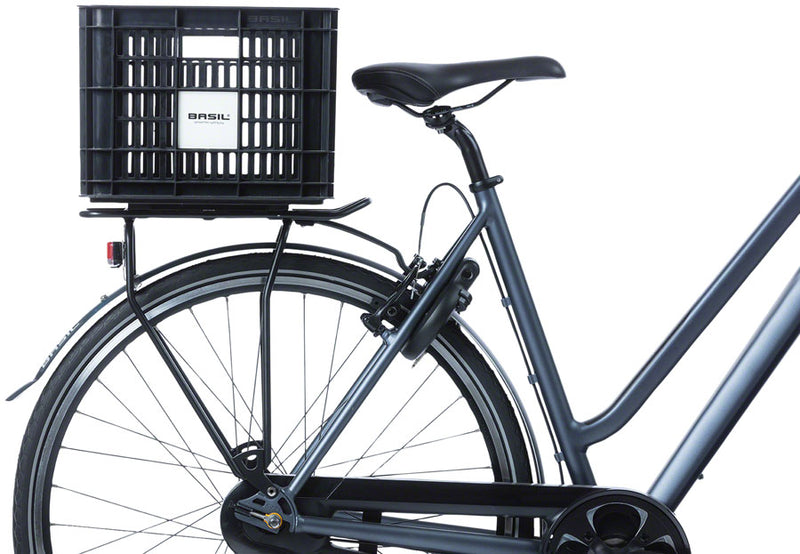 Load image into Gallery viewer, Basil Bicycle Crate M 29.5L Recycled Synthetic Black