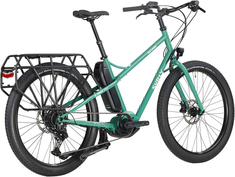 Load image into Gallery viewer, Surly Skid Loader Cargo Ebike - 27.5'' Steel Illegal Smile Green Large