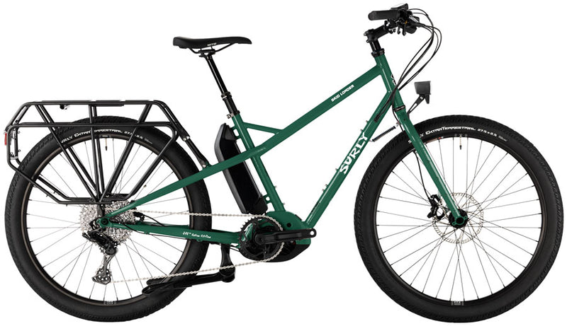 Load image into Gallery viewer, Surly Skid Loader Cargo Ebike - 27.5'' Steel Illegal Smile Green Medium