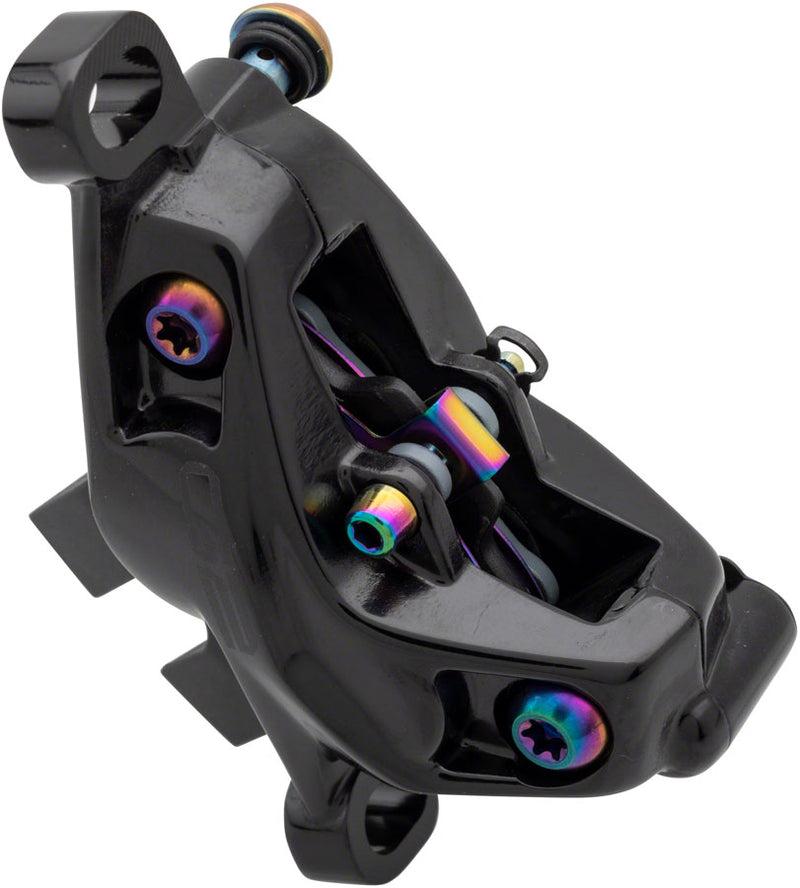Load image into Gallery viewer, SRAM G2 Ultimate Disc Brake Caliper Assembly - Post Mount Gloss BLK Rainbow Hardware A2