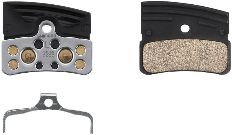Load image into Gallery viewer, Shimano P04C-MF Disc Brake Pads Springs - Metal Compound Finned Aluminum Stainless Steel Back Plate One Pair
