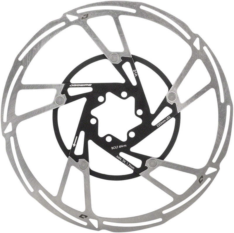 Load image into Gallery viewer, Jagwire Pro LR2 Disc Brake Rotor - 220mm 6-Bolt Silver/Black