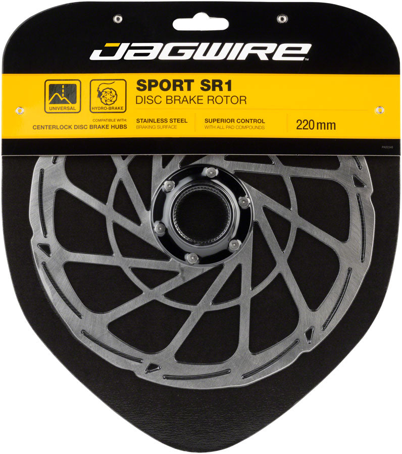 Load image into Gallery viewer, Jagwire Sport SR1 Disc Brake Rotor - 220mm Center Lock Silver