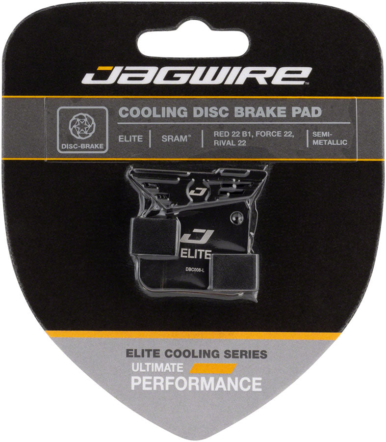 Load image into Gallery viewer, Jagwire Elite Cooling Disc Brake Pad - Semi-Metallic Aluminum Backed Fits SRAM Red 22 B1 Force 22 A1 Rival 22 A1 Apex 1 A1