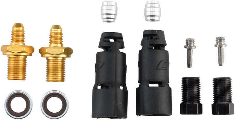 Load image into Gallery viewer, Jagwire Pro Disc Brake Hydraulic Hose Quick-Fit Adapters Shimano XTR Deore XT SLX LX Hone Deore Alfine Metrea Alivio Acera