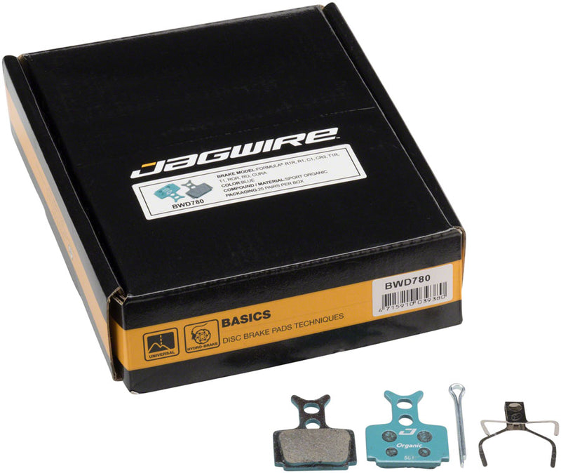 Load image into Gallery viewer, Jagwire Sport Organic Disc Brake Pads - For Formula C1 CR3 Cura Mega R1/R1R RO/ROR RX T1 Bulk Box of 25