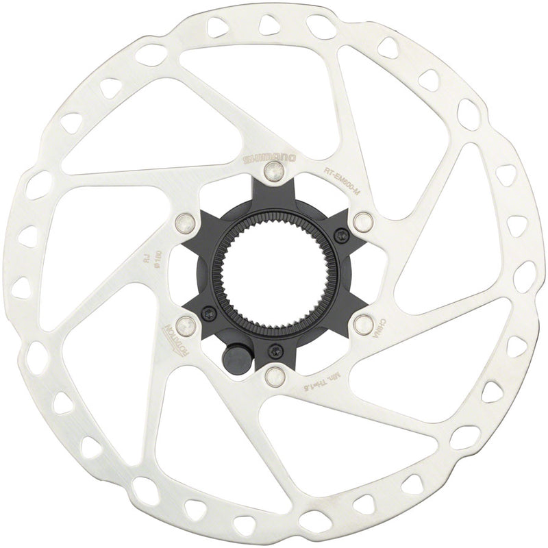 Load image into Gallery viewer, Shimano STEPS RT-EM600-M Disc Brake Rotor Integrated Speed Sensor Magnet - 180mm Center Lock For eBike Silver