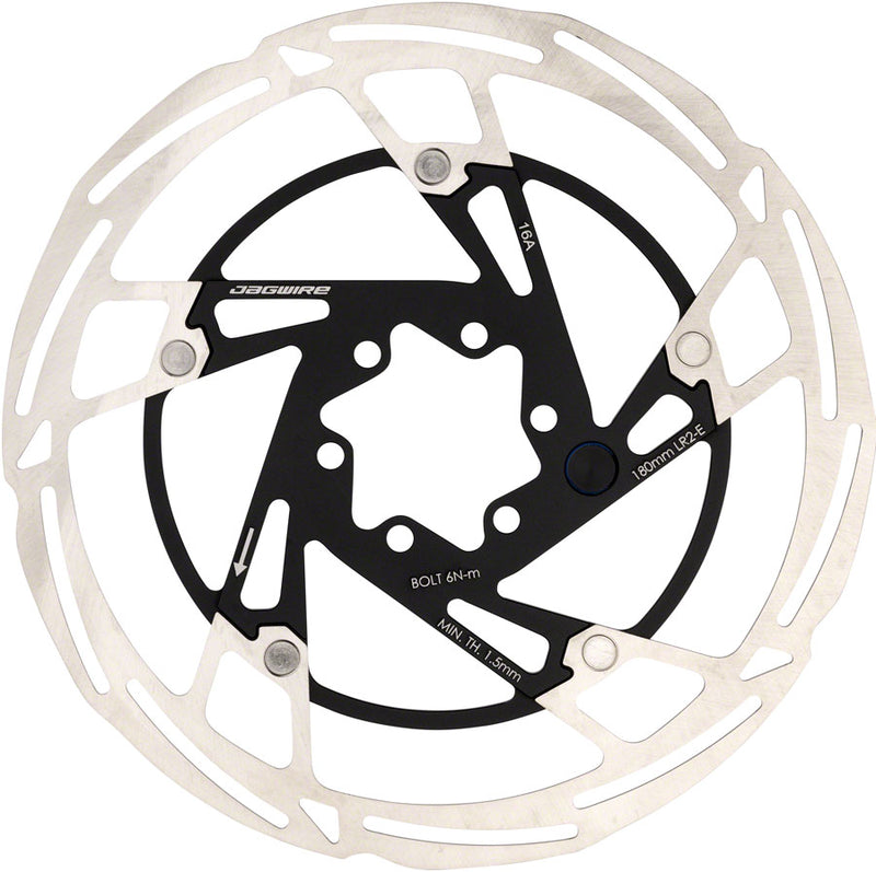 Load image into Gallery viewer, Jagwire Pro LR2-E Ebike Disc Brake Rotor Magnet - 180mm 6-Bolt Silver/BLK