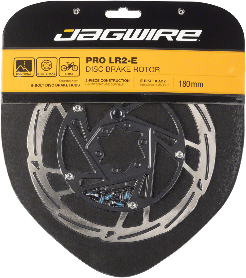 Load image into Gallery viewer, Jagwire Pro LR2-E Ebike Disc Brake Rotor Magnet - 180mm 6-Bolt Silver/BLK