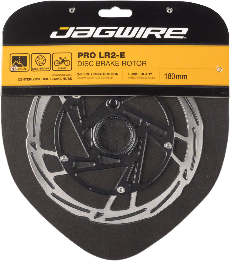 Load image into Gallery viewer, Jagwire Pro LR2-E Ebike Disc Brake Rotor Magnet - 180mm Center Lock Silver/BLK
