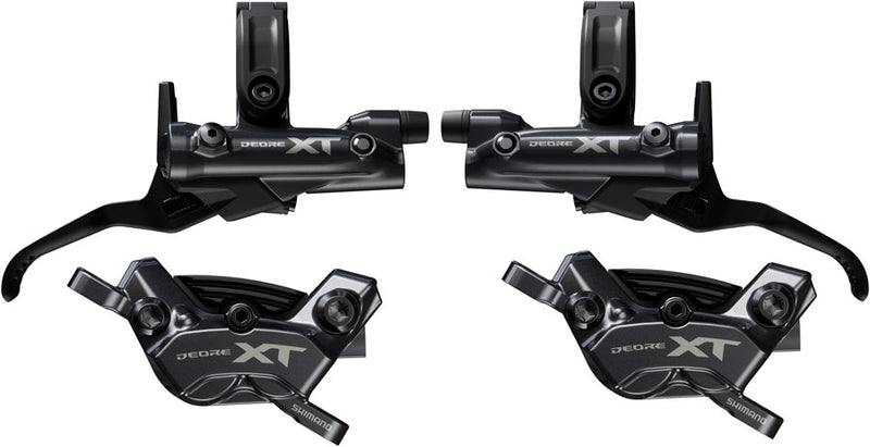 Load image into Gallery viewer, Shimano Deore XT M8200/8220 Disc Brake Upgrade Kit - Right Left BL-M8200 Levers Post Mount Front Rear BR-M8220 4-Piston Calipers