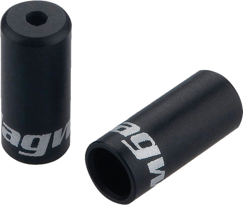 Load image into Gallery viewer, Jagwire 5mm Open Alloy End Caps Bottle of 50 Black
