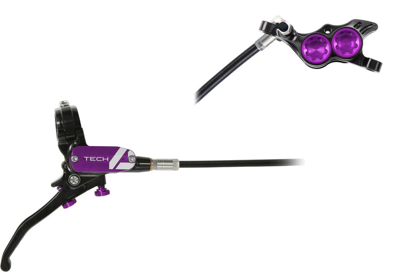 Load image into Gallery viewer, Hope Tech 4 E4 Disc Brake and Lever Set - Rear Hydraulic Post Mount Purple