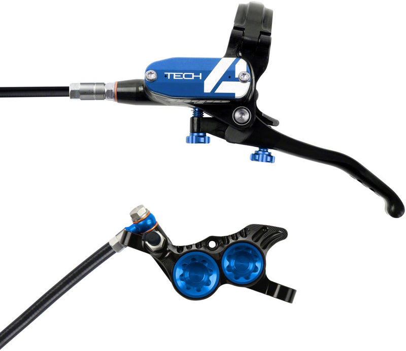 Load image into Gallery viewer, Hope Tech 4 V4 Disc Brake and Lever Set - Front Hydraulic Post Mount Blue