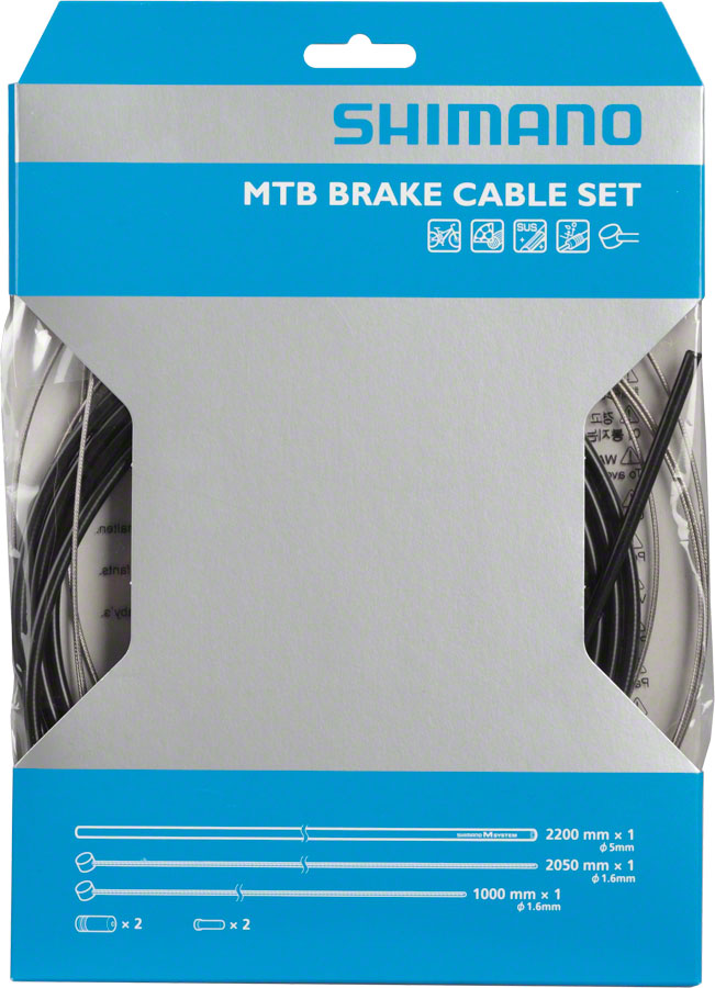 Load image into Gallery viewer, Shimano MTB Stainless Brake Cable and Housing Set Black