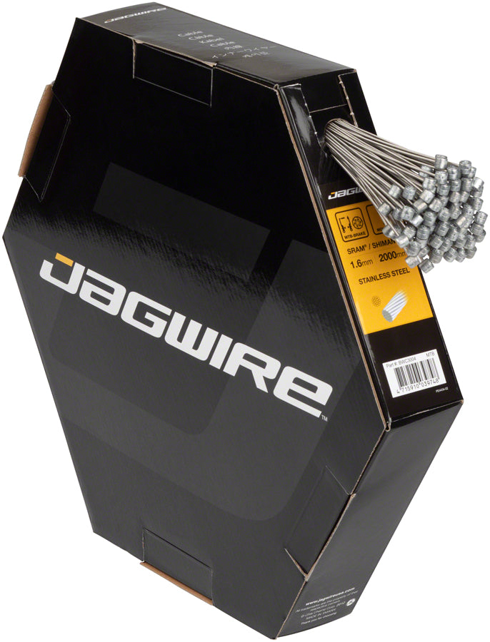 Load image into Gallery viewer, Jagwire Basics Brake Cable - 1.6x2000mm Stainless SRAM/Shimano MTB Filebox of 100