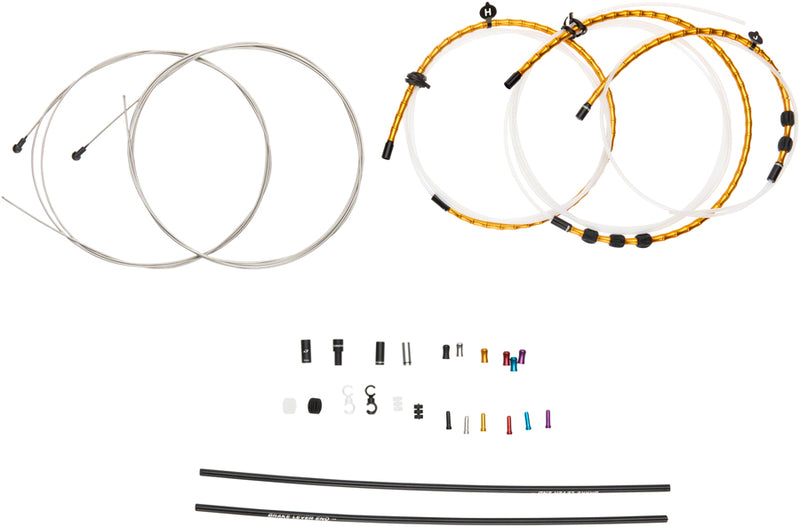 Load image into Gallery viewer, Jagwire Road Elite Link Brake Cable Kit SRAM/Shimano Ultra-Slick Uncoated Cables Gold
