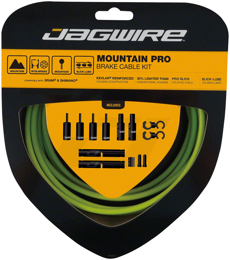 Load image into Gallery viewer, Jagwire Pro Brake Cable Kit Mountain SRAM/Shimano Organic Green