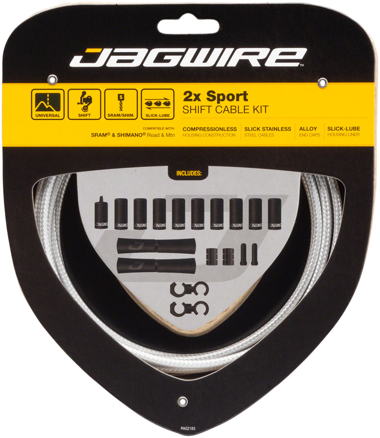 Load image into Gallery viewer, Jagwire 2x Sport Shift Cable Kit SRAM/Shimano Sterling Silver