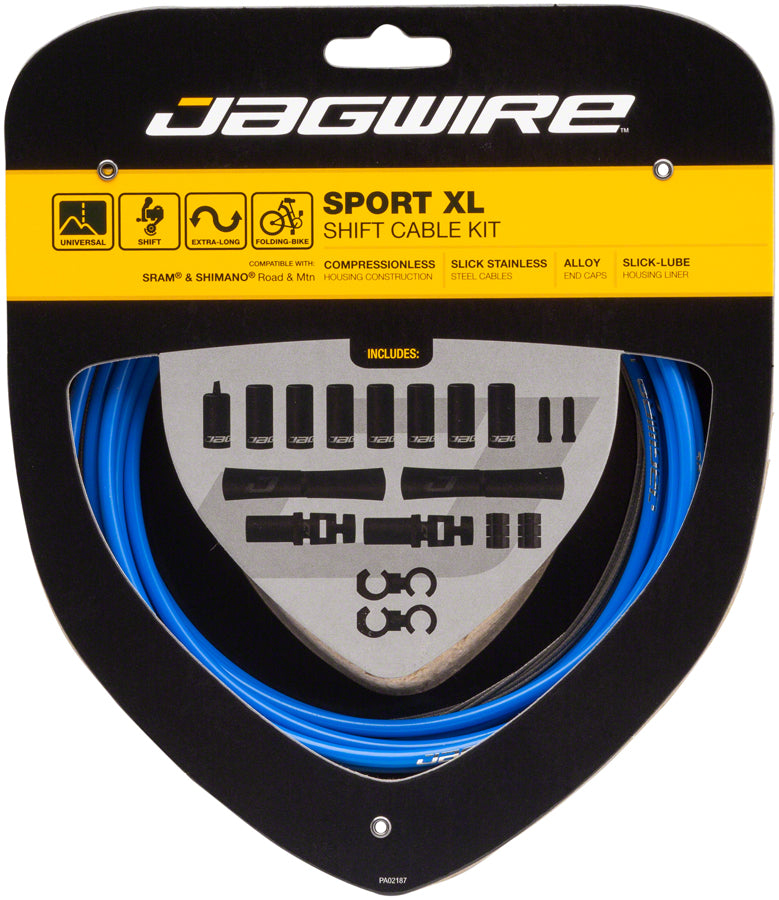 Load image into Gallery viewer, Jagwire Sport XL Shift Cable Kit SRAM/Shimano Blue