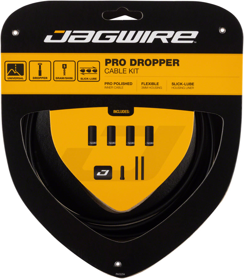 Load image into Gallery viewer, Jagwire Pro Dropper Cable Kit with 3mm Housing and Polished Cables Black