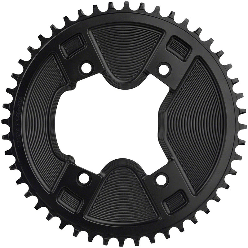 Load image into Gallery viewer, Wolf Tooth Aero 110 Asymmetric BCD Chainring - 48t 110 Asymmetric BCD 4-Bolt Drop-Stop ST For Shimano GRX 800 Series BLK