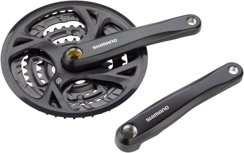 Load image into Gallery viewer, Shimano Acera FC-M371-L Crankset - 175mm 9-Speed 48/36/26t Riveted Square Taper JIS Spindle Interface BLK