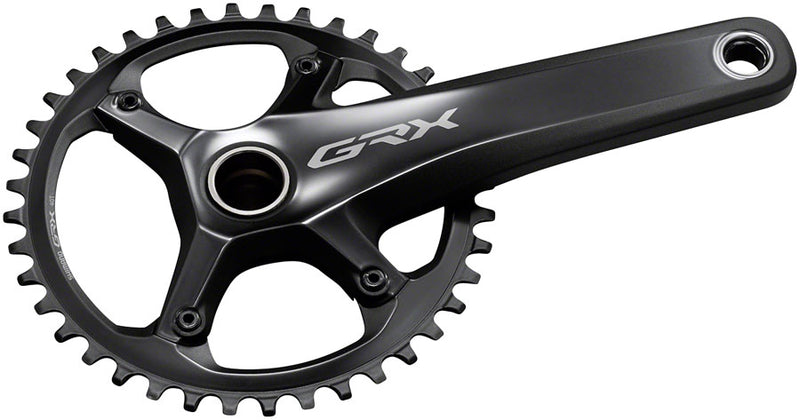 Load image into Gallery viewer, Shimano GRX FC-RX810-1 Crankset - 175mm 11-Speed 42t 110 BCD Hollowtech II Spindle Interface BLK