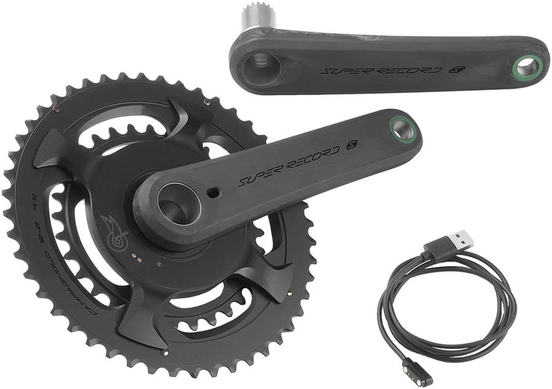 Load image into Gallery viewer, Campagnolo Super Record S Wireless Power Meter Crankset - 175mm 12-Speed 50/34t Campy 121/88 Asym BCD Ultra Torque Spindle Carbon
