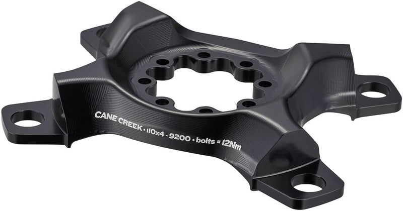 Load image into Gallery viewer, Cane Creek eeWings Chainring Spider - 4-Bolt 110 Asymmetric BCD 8-Bolt Mount Type For Shimano Dura-Ace 9200 BLK