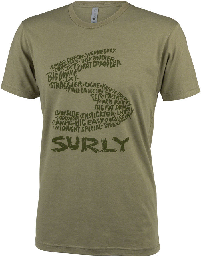 Load image into Gallery viewer, Surly Steel Consortium Men's T-Shirt - Light Olive Small