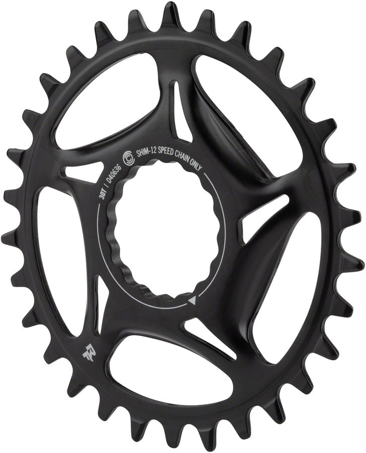 Load image into Gallery viewer, RaceFace Narrow Wide Direct Mount CINCH Steel Chainring - Shimano 12-Speed requires Hyperglide+ compatible chain 30t BLK