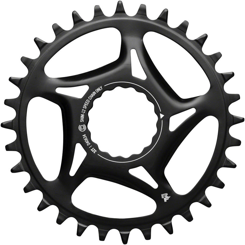 Load image into Gallery viewer, RaceFace Narrow Wide Direct Mount CINCH Steel Chainring - Shimano 12-Speed requires Hyperglide+ compatible chain 32t BLK