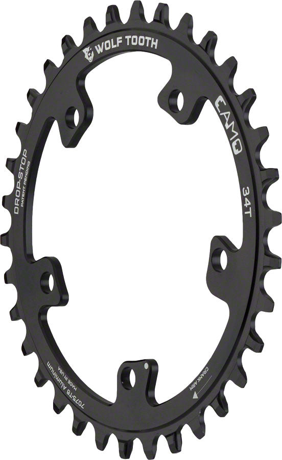 Load image into Gallery viewer, Wolf Tooth CAMO Aluminum Chainring - 34t Wolf Tooth CAMO Mount Drop-Stop A BLK