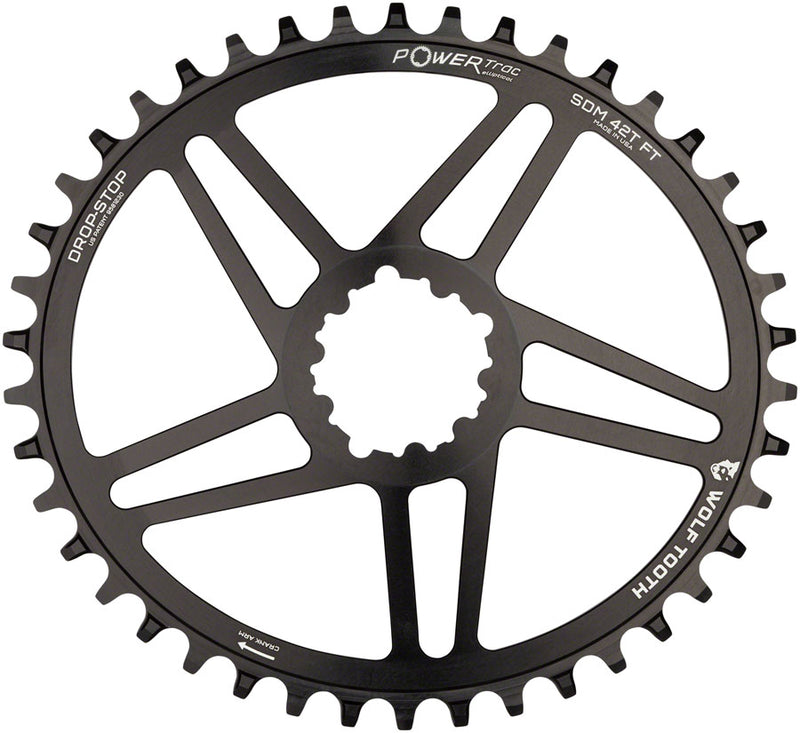 Load image into Gallery viewer, Wolf Tooth Elliptical Direct Mount Chainring - 40t SRAM Direct Mount 6mm Offset Drop-Stop B Flattop Compatible BLK
