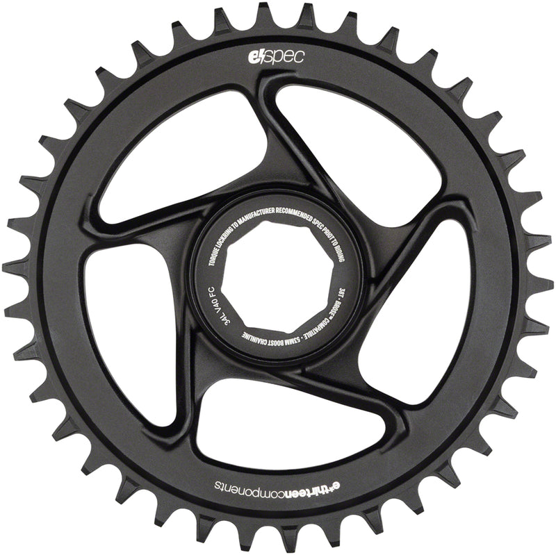 Load image into Gallery viewer, e*thirteen e*spec Aluminum Direct Mount Chainring 38t for Brose S Mag Black