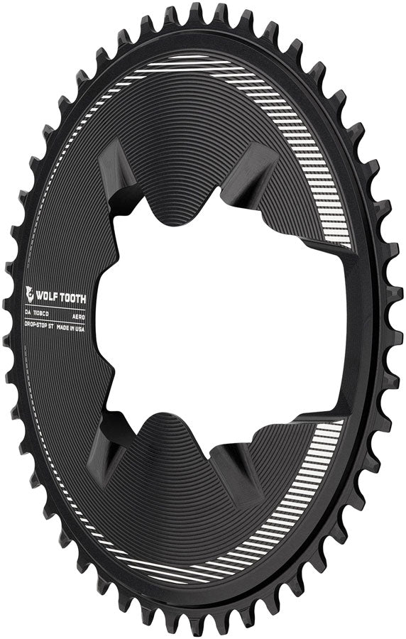 Load image into Gallery viewer, Wolf Tooth Aero Direct Mount 1x Chainring - 48t 4-Bolt Drop-Stop ST Compatible Shimano Dura-Ace R9200/R9200-P Only BLK