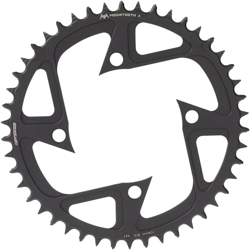 Load image into Gallery viewer, Full Speed Ahead Ebike MegaTooth Chainring Bosch Gen 4 - 46t 104 BCD 4-Bolt Aluminum BLK