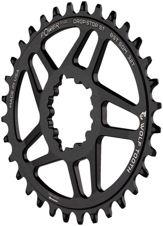 Load image into Gallery viewer, Wolf Tooth Direct Mount Chainring - 34t SRAM 3-Bolt Direct Mount Drop-Stop ST Requires 12-Speed HG+ Chain BLK