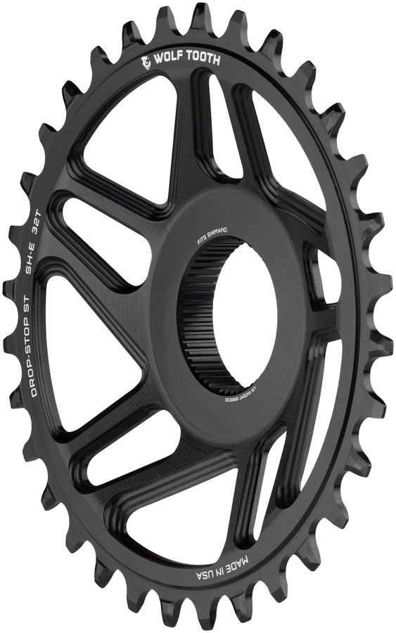Load image into Gallery viewer, Wolf Tooth Shimano EP-8 Direct Mount Chainring - Drop-Stop ST 32T Black