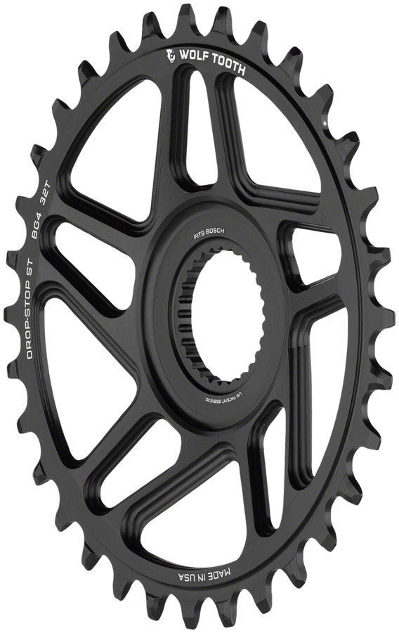 Load image into Gallery viewer, Wolf Tooth Bosch Gen 4 Direct Mount Chainring - Drop-Stop ST 32T Black