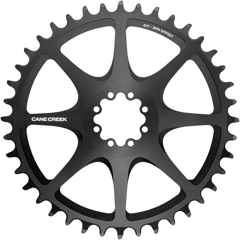 Load image into Gallery viewer, Cane Creek Direct Mount Chainring - 40t 8-Bolt Direct Mount 3mm Offset Black
