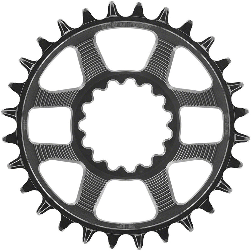 Load image into Gallery viewer, e*thirteen Helix R Chainring - 28t 11/12-Speed 52/55mm Flip Flop CL 3.5mm Offset e*thirteen DM BLK