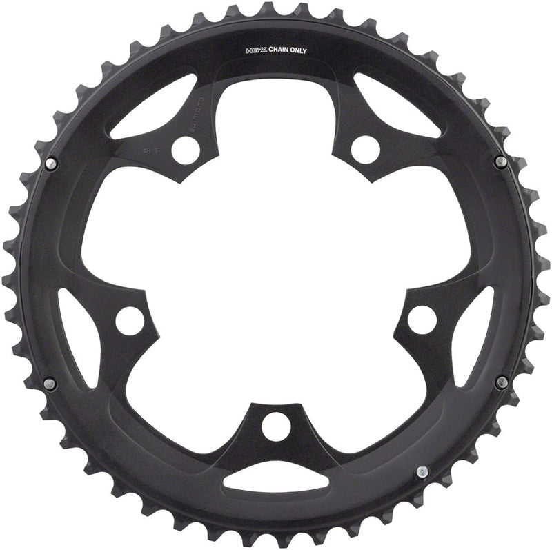 Load image into Gallery viewer, Shimano FC-R460 Chainring - 48t 5-Bolt 110 BCD Black