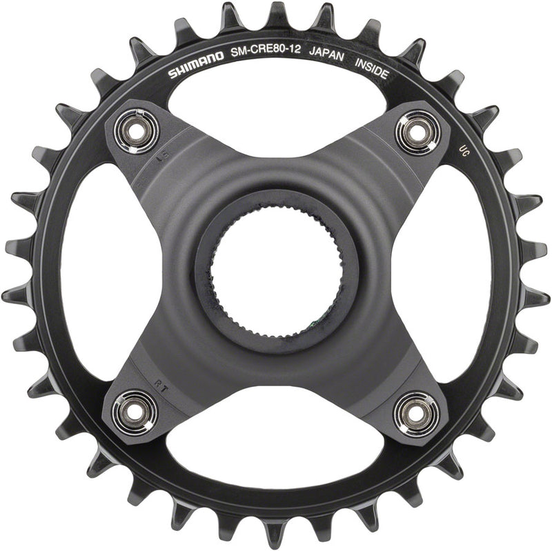 Load image into Gallery viewer, Shimano STEPS SM-CRE80-12-B Chainring - 34T Without Chainguard 55mm Chainline BLK