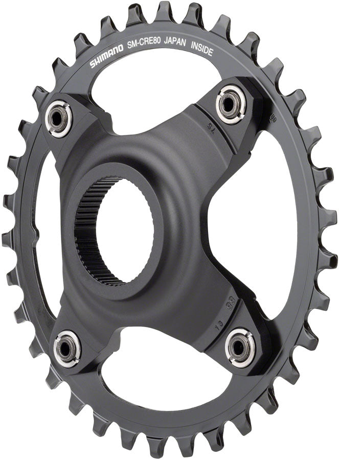Load image into Gallery viewer, Shimano STEPS SM-CRE80-B Chainring - 34T Without Chainguard 55mm Chainline BLK