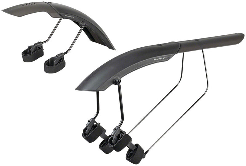 Load image into Gallery viewer, Topeak Tetrafender M1 and M2 Fender Set -Strap-on Front and Rear Black