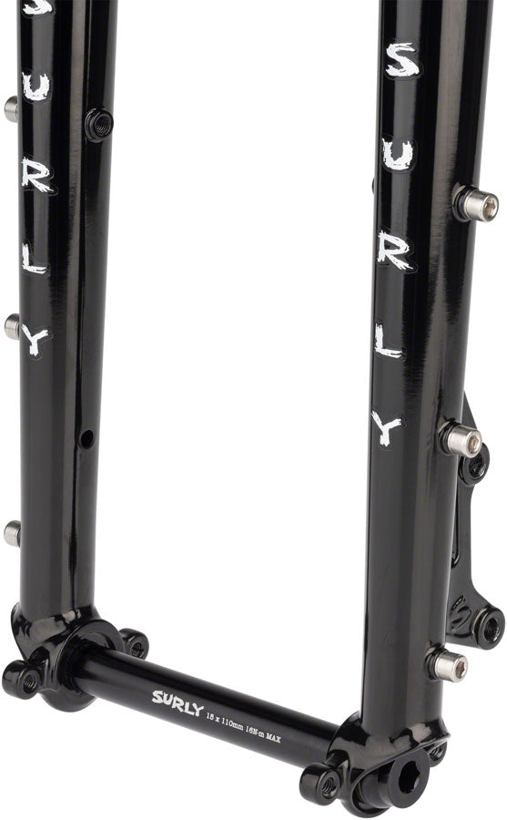 Load image into Gallery viewer, Surly Dinner Fork - 27.5" 15x110mm Thru-Axle 1-1/8" Straight Steerer 420mm Axle To Crown Steel BLK