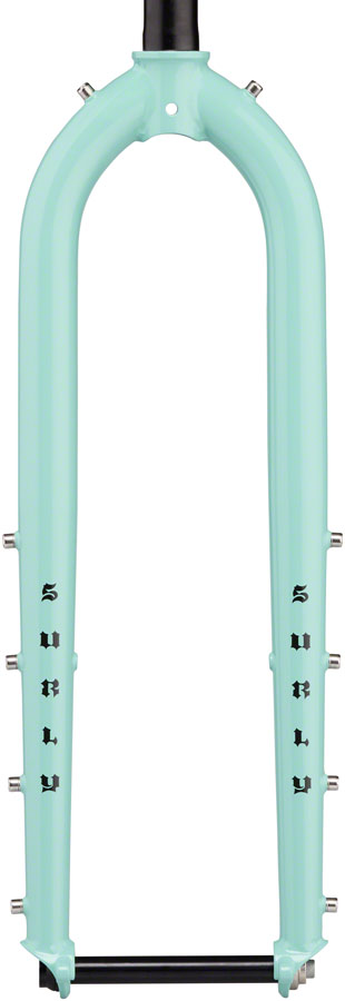 Load image into Gallery viewer, Surly Dinner Fork - 29" 15x110mm Thru-Axle 1-1/8" Straight Steerer 485mm Axle To Crown Steel Blue Oyster Coat
